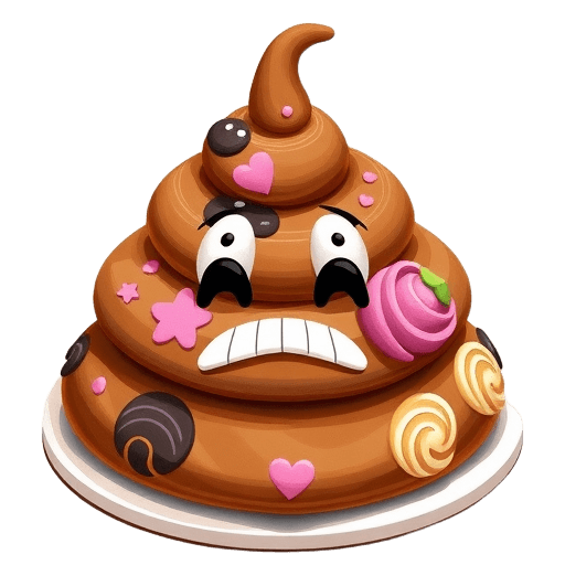 Emoji poop cake