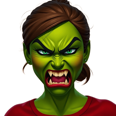 Angry Green Woman