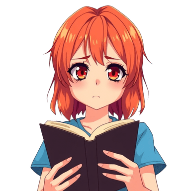 Confused Girl Reading