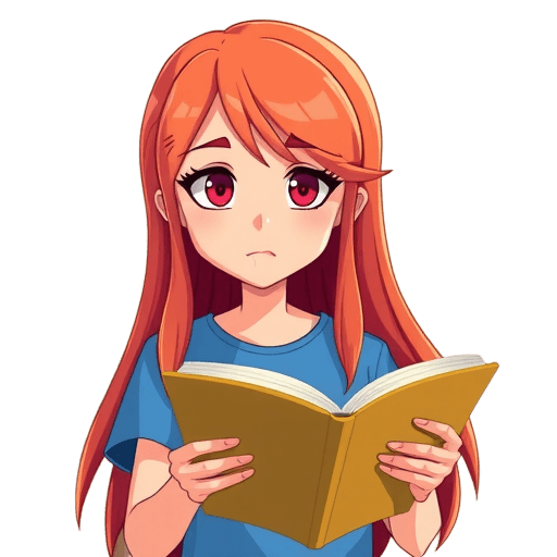 Emoji Girl Reading Silly