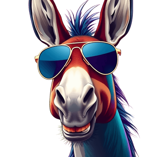 Emoji Donkey with Sunglasses