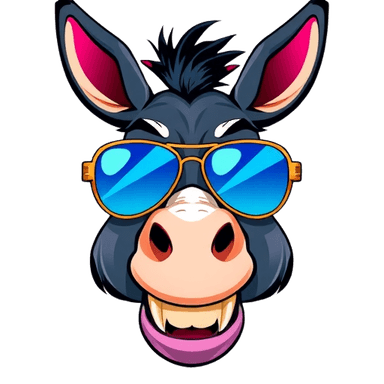 Donkey with Sunglasses