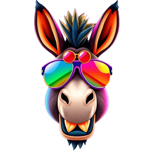 Emoji Donkey with Sunglasses