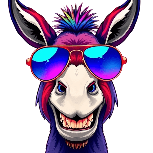 Emoji Donkey with Sunglasses