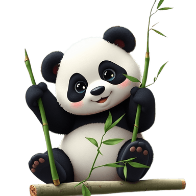 Panda with Bamboo