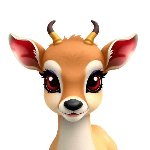 Emoji Deer with Eyes