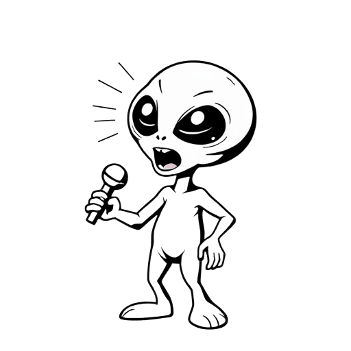 Emoji Alien Singing