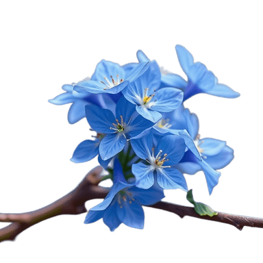 Blue Flowers Blooming with