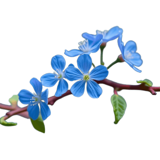 Emoji Blue Flowers Blooming