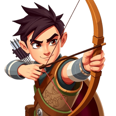 Archer Aiming Holding a Bow